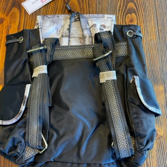 NWT Bosisio Parini Black Italy Design Backpack Shoulder Bag main image 7